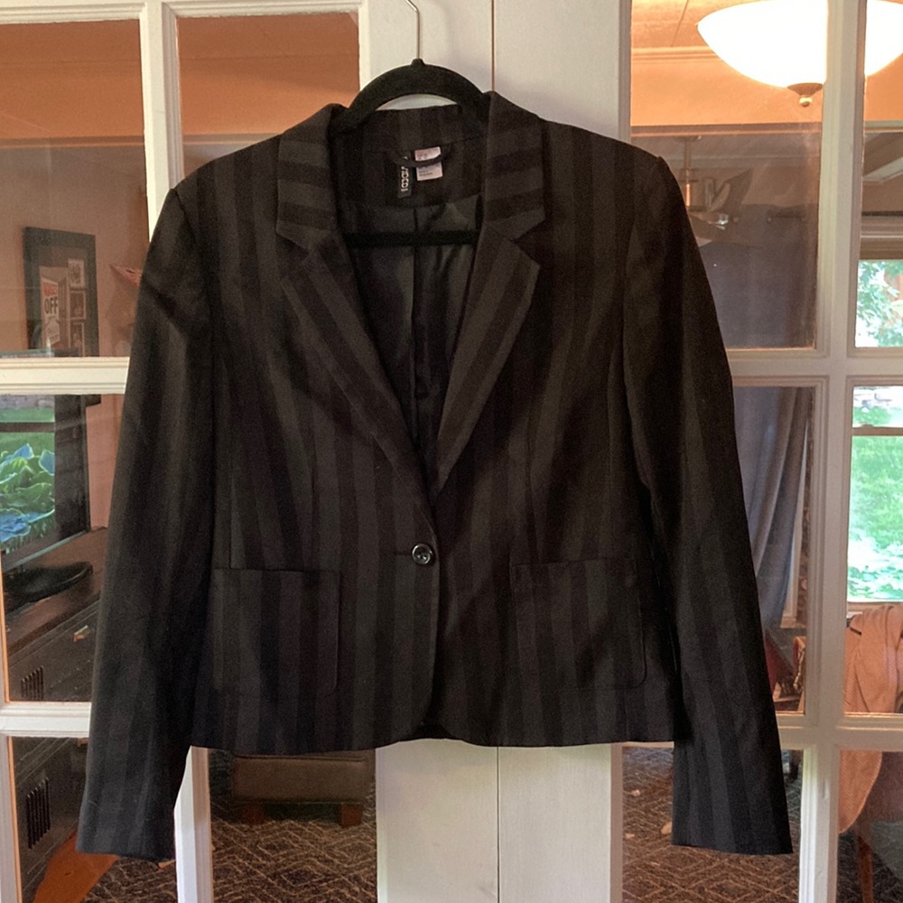 Black on black blazer